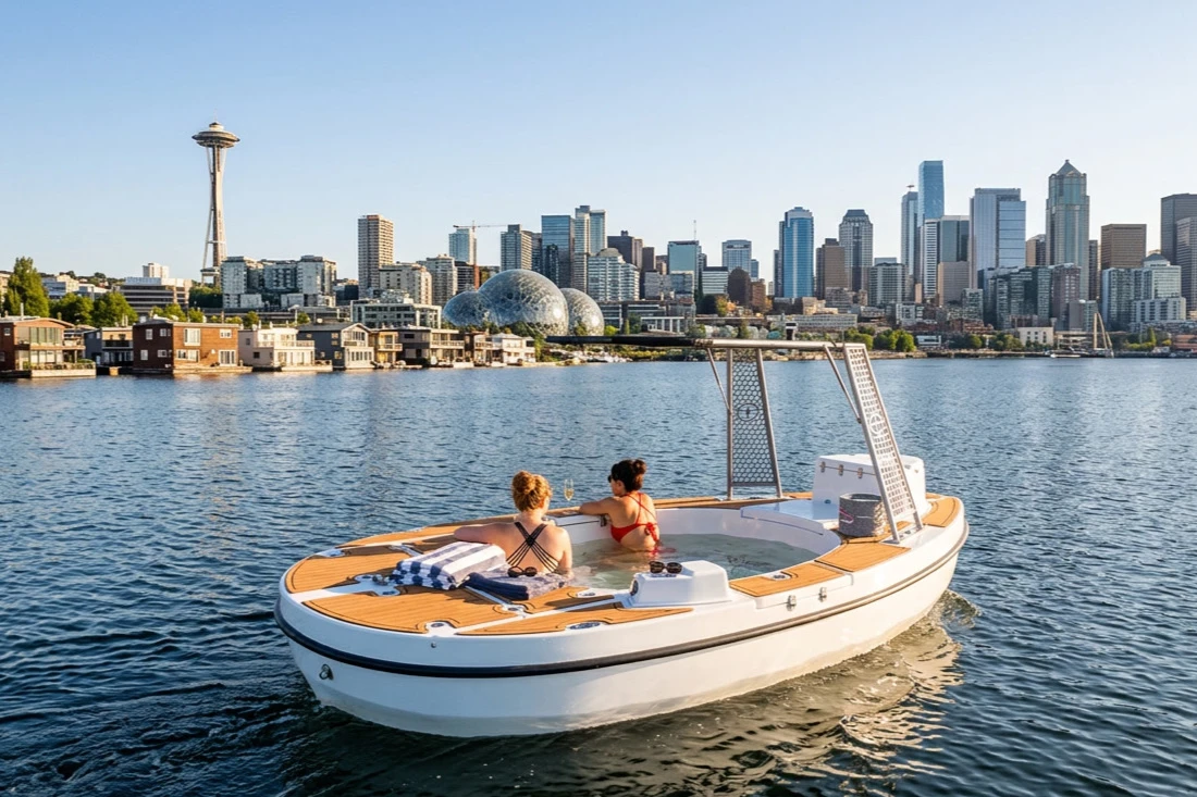 Start Seattle Summer on the Water With a Hot Tub Boat